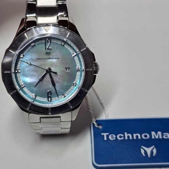 TechnoMarine Luna Tides Women's Watch w/ Mother of Pearl Dial 33mm (TM-826000) - Picture 9 of 11